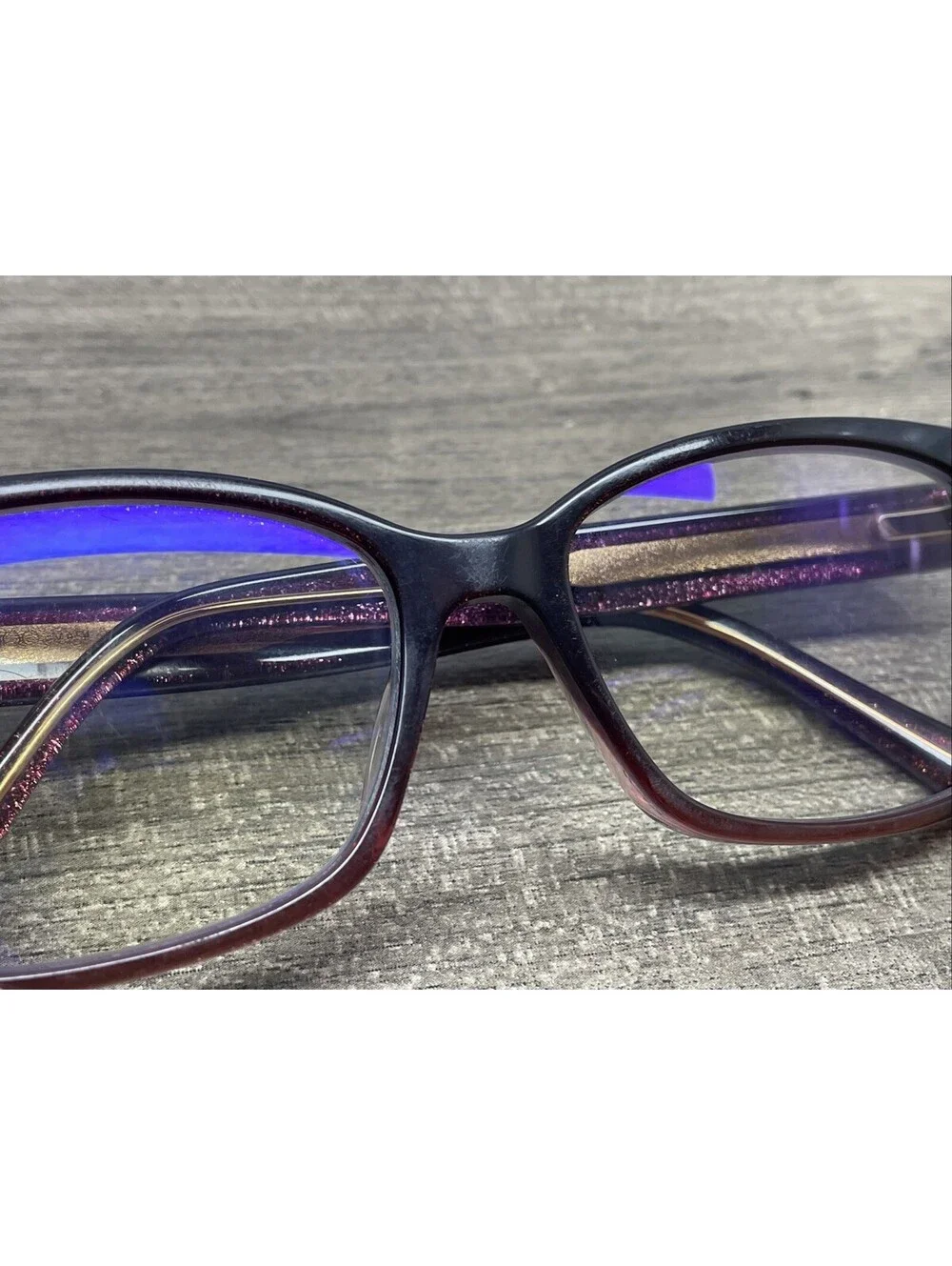 Jimmy Choo JC270 EGL 140 Eyeglasses Frames Womens Burgundy Sparkle 53[]16-140